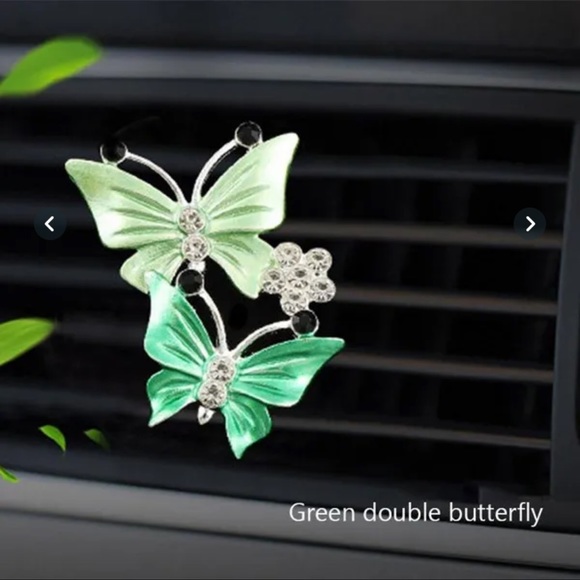 NIP Butterfly Air Freshener For Car Vent Green - Picture 1 of 1